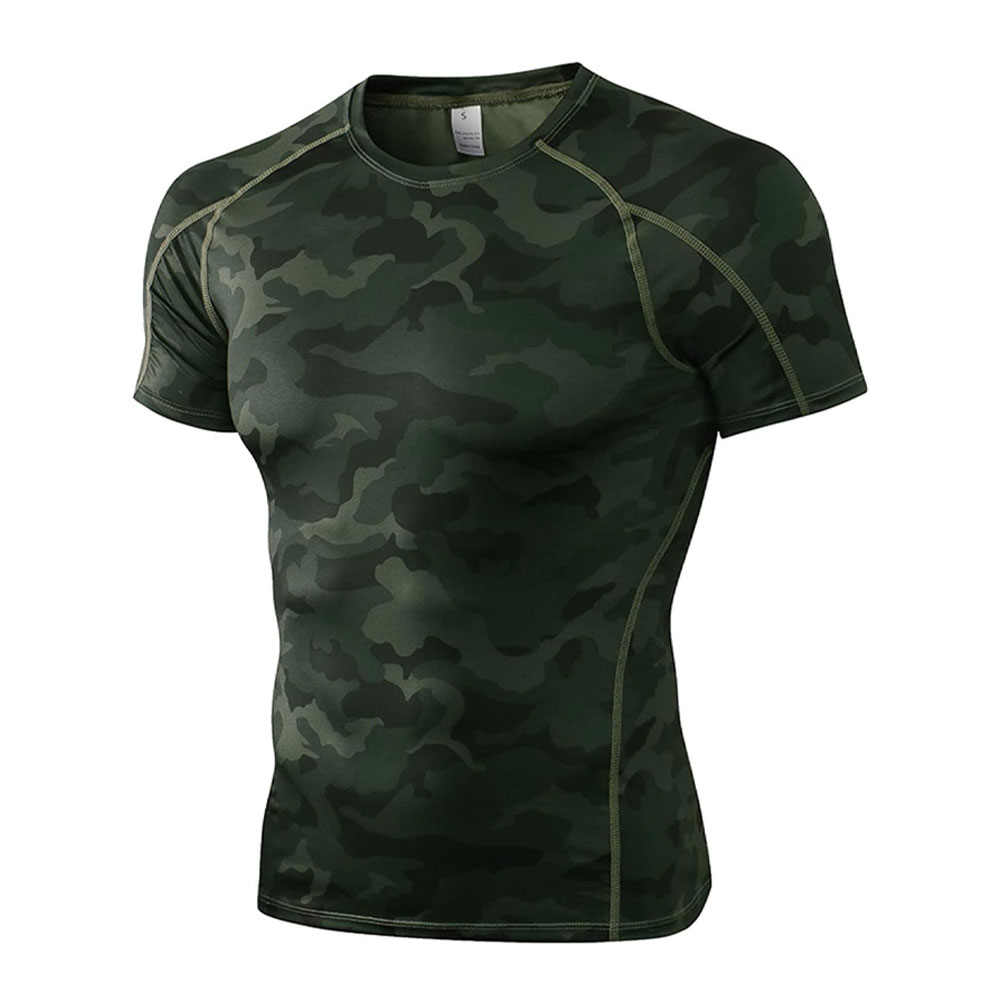Tan Half Sleeve Compression Shirt