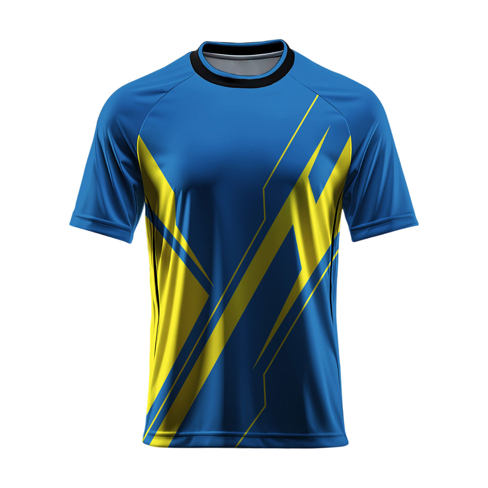 Blue and Yellow Printed T-Shirt