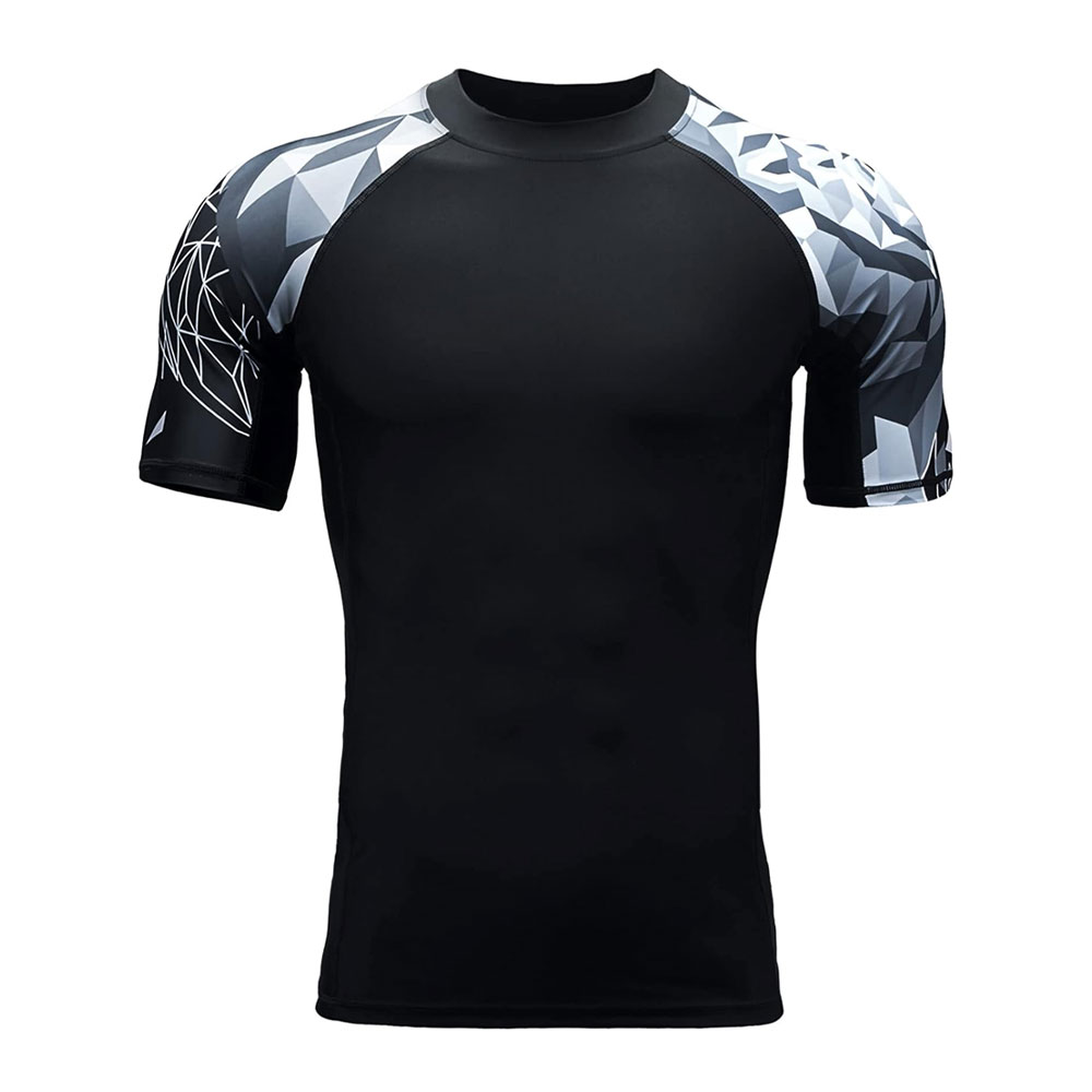 Black Half Sleeve Compression Shirt
