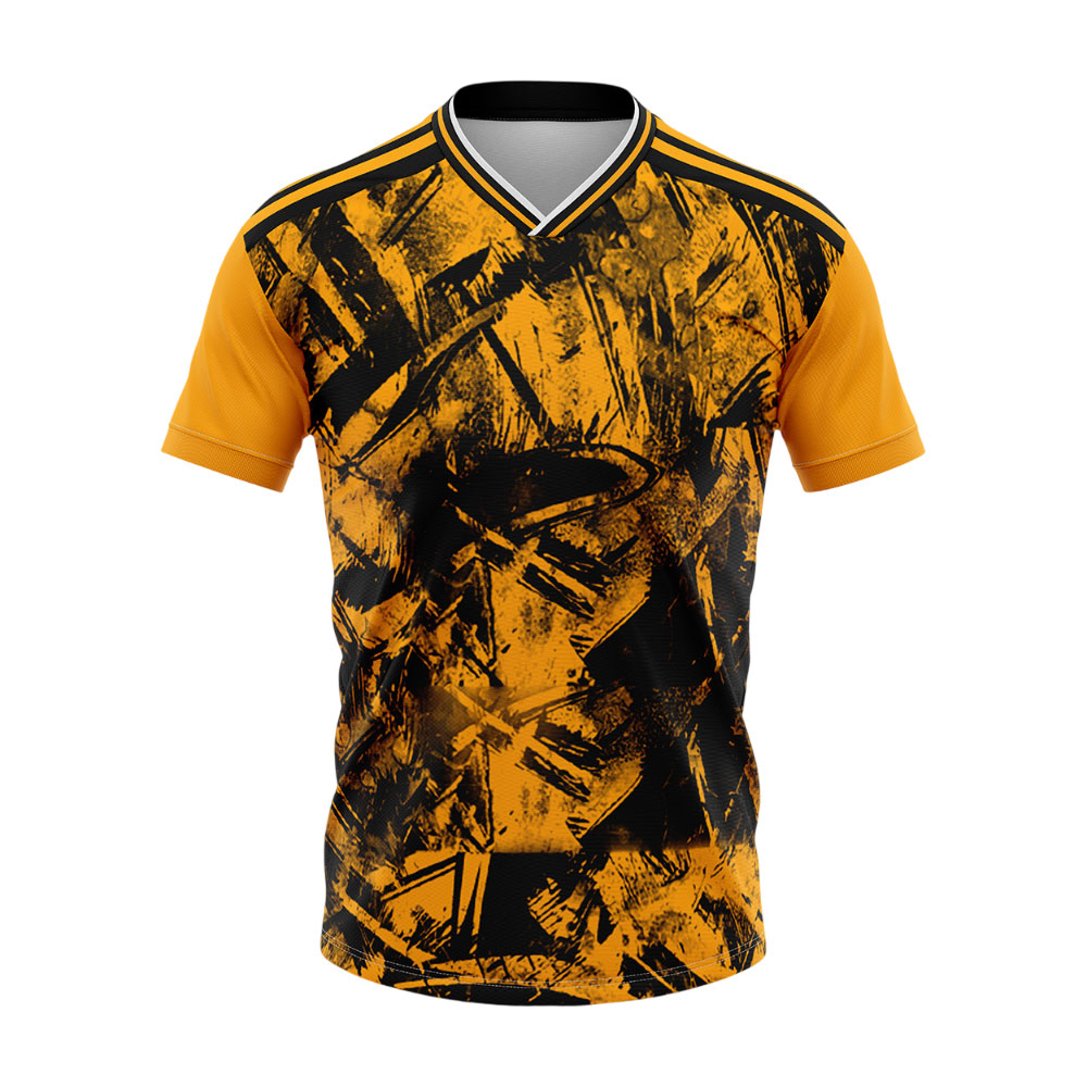 Black and Yellow Printed T-Shirt