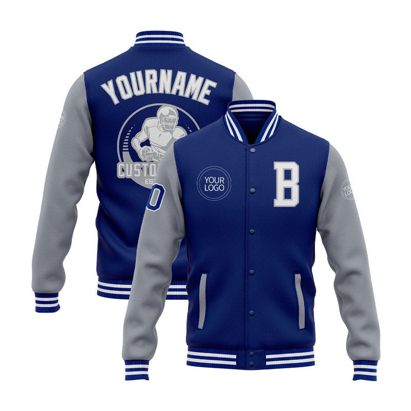 Blue and Grey Varsity Jacket