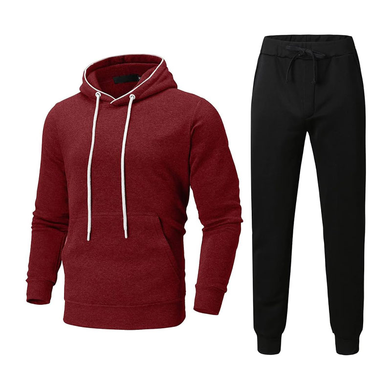 Maroon and Black Track suit