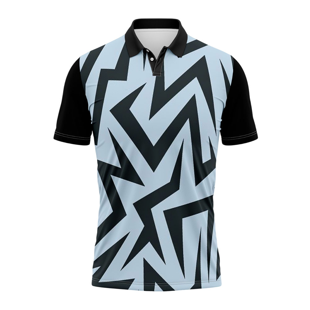 Black with Light Ocean green Polo