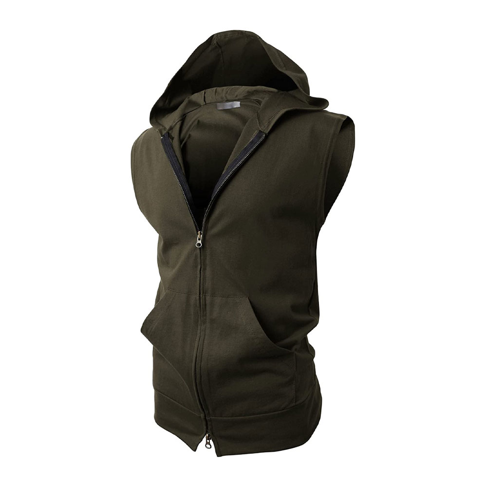 Tan Sleeveless Hoody